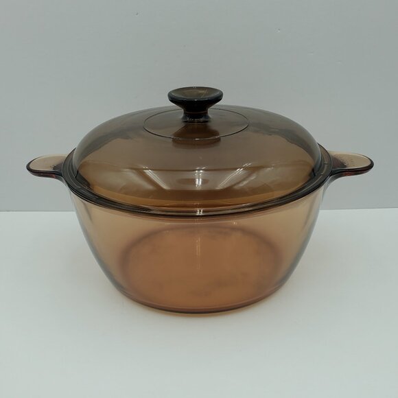 Corning Vision Amber 4.5 L Stew Pot Visions Amber Cookware Dutch Oven Stock Pot - Picture 2 of 10